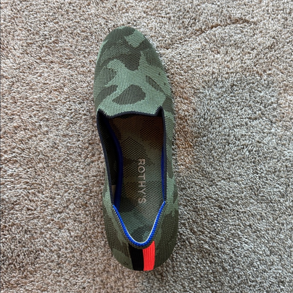 Rothy's Camouflage Slip-On with Red and Black Accents
